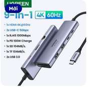 Hub 9 in 1 USB Type-C sang HDMI 4K@60Hz, ...