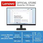 Màn hình LCD LENOVO L24-4e 23.8INCH/1920x1080/100Hz/IPS/HDMI/VGA/HDMI/ ...